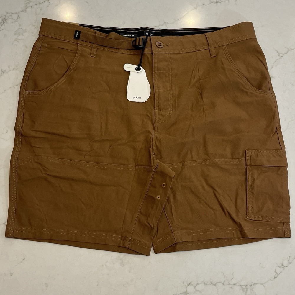 Prana NEW Mens 40 x 8" Stretch Zion Short II Sepia Brown Hiking Outdoor Gorpcore
